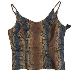 A.Beyer Tank Cami Snakeskin Print Size Large